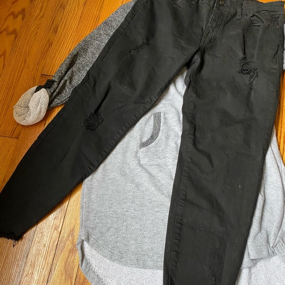Black Kancan Distressed Jeans - Picture 3 of 4